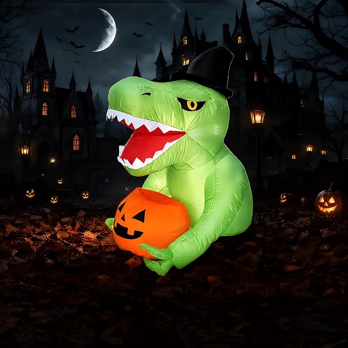 Halloween Pumpkin Decor Led - 135cm Halloween Inflatables Outdoor Decorations Dinosaur