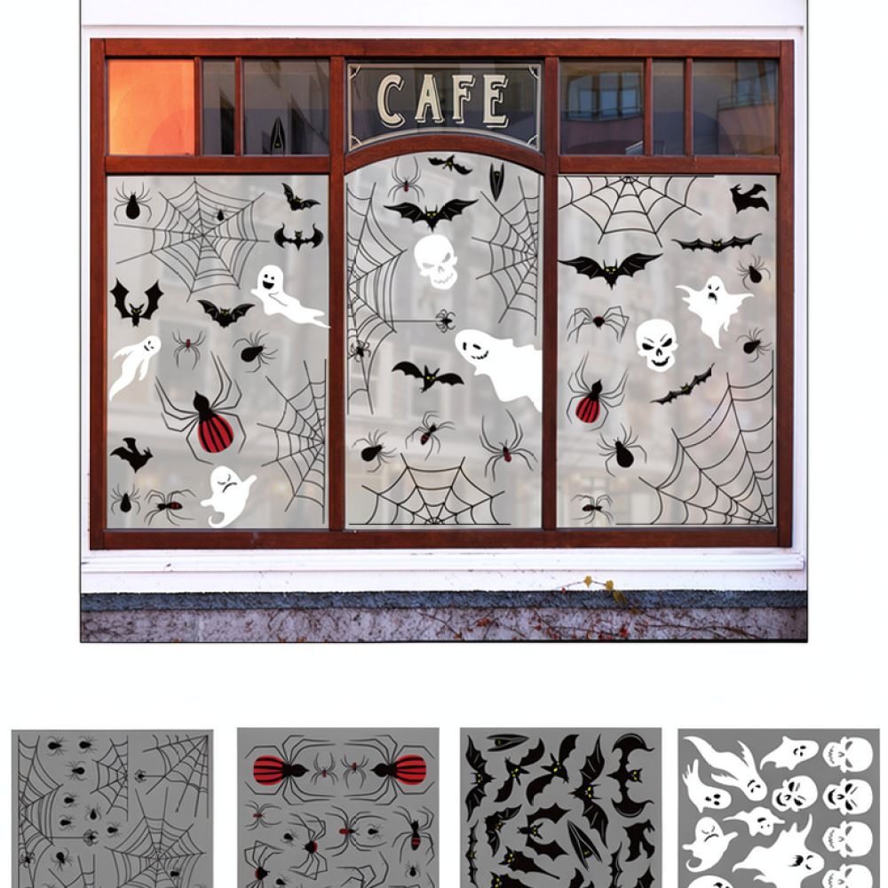 Halloween Wall Stickers Static - Halloween Skeleton Decoration review and price