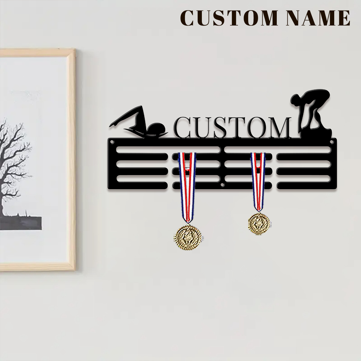 1pc Custom Swimming Metal Meda - Halloween Party Supplies review and price