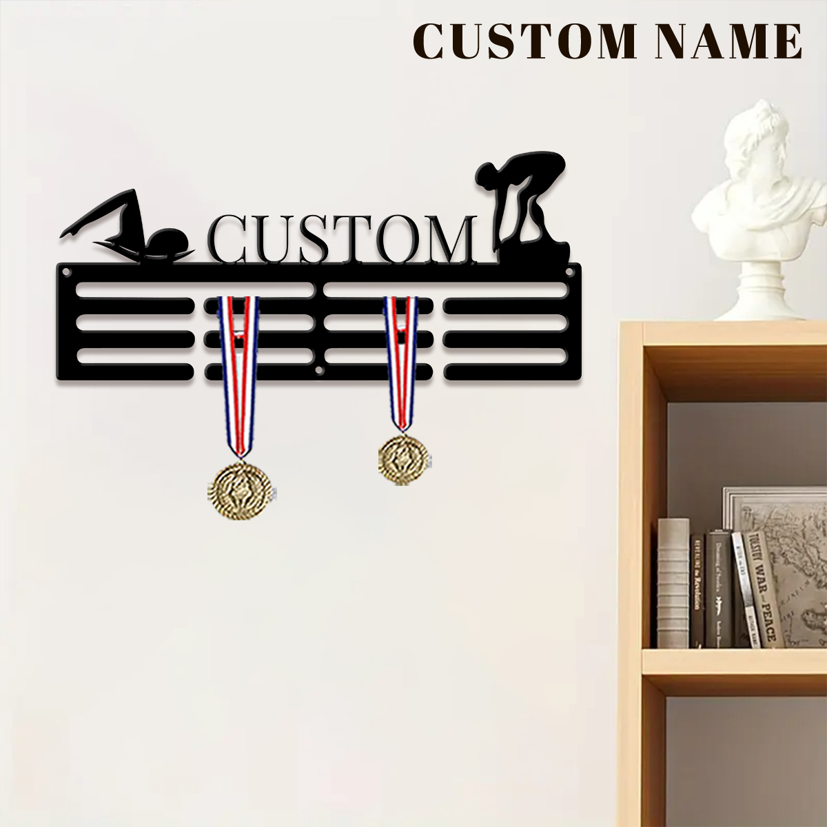 1pc Custom Swimming Metal Meda - Halloween Party Supplies review and price