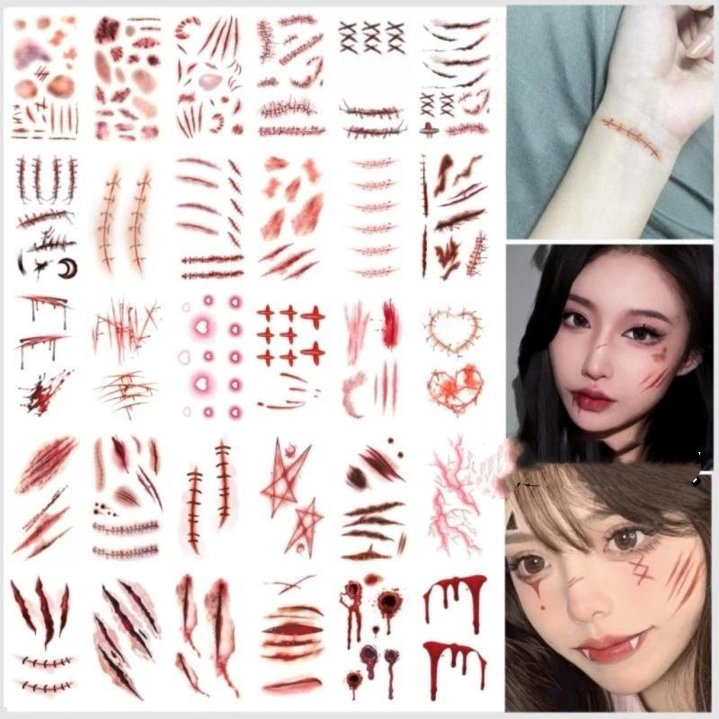 30pcs Halloween Tattoo Sticker - Spider Web Halloween Decoration review and price