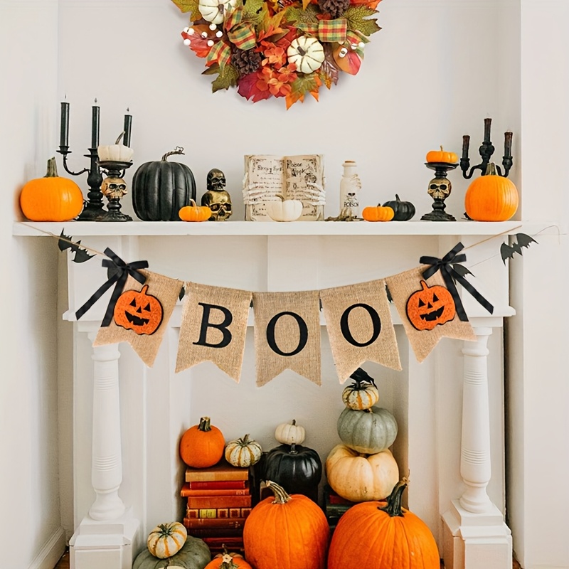 1 Set Rustic Halloween Banner  - Pumpkin Lantern Halloween review and price